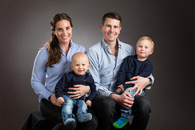 Studiofotografering familiebilder, familie fra Asker