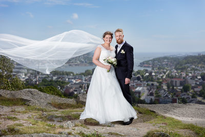 Bryllupsfotograf på Mokollen i Sandefjord