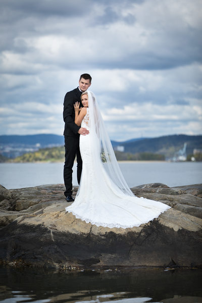 Bryllupsfoto på en øy - bryllupsfotograf Jørn Beheim