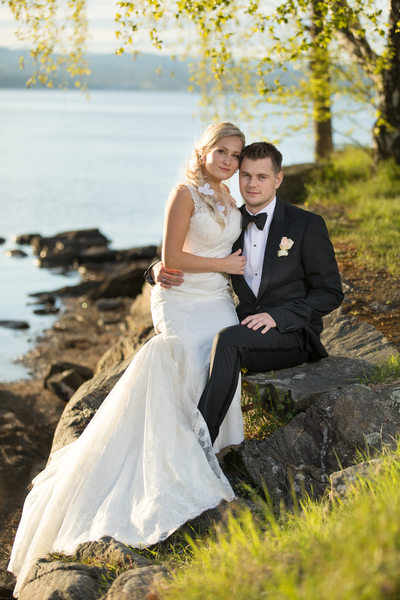 Fotografering av bryllup på Hellviktangen, Nesodden