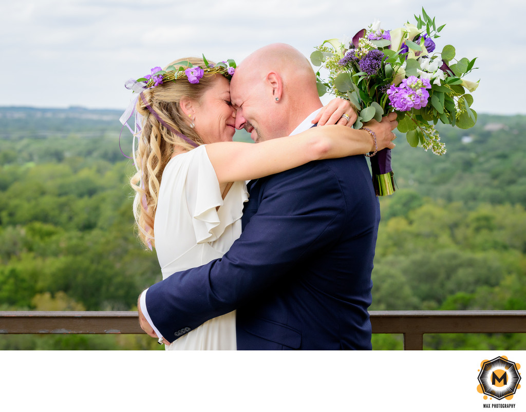 Chapel Dulcinea | Bride and Groom Hill Country View