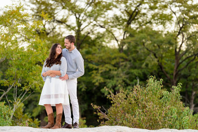 Couple in Love at McKinney Falls State Park Engagement