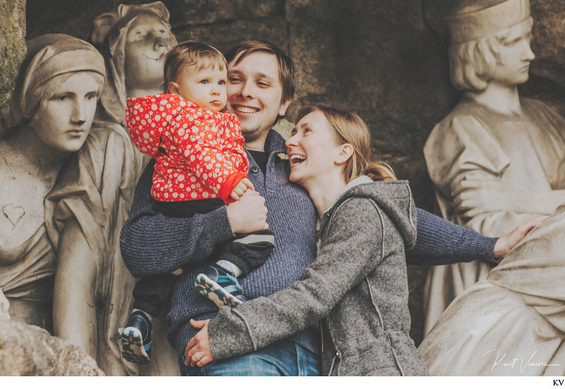 family portrait in the secret garden