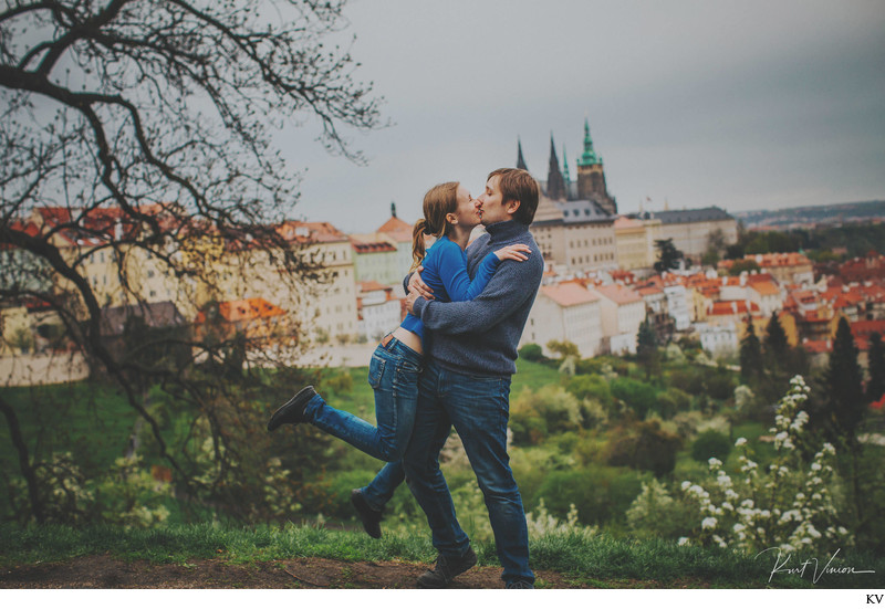 Mama & Papa reliving the moment in Prague