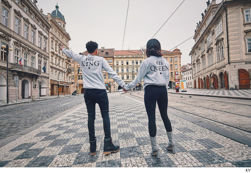 the King and his Queen in Prague 