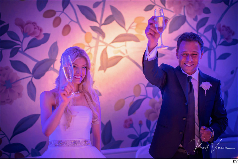 Bride & Groom toast Four Seasons Hotel Prague weddings