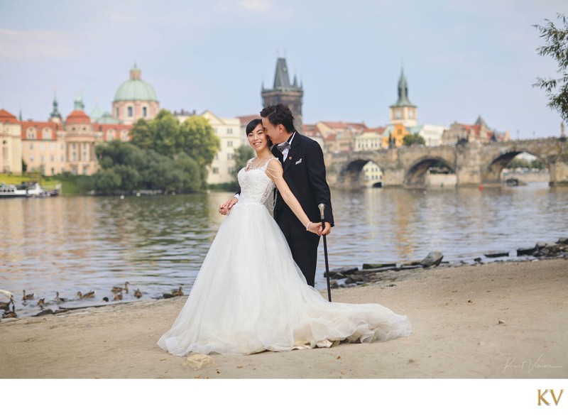 stylish couple from Macau pre wedding Prague