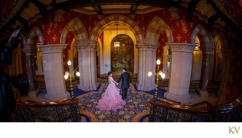 St. Pancras Renaissance Hotel London bride & groom 
