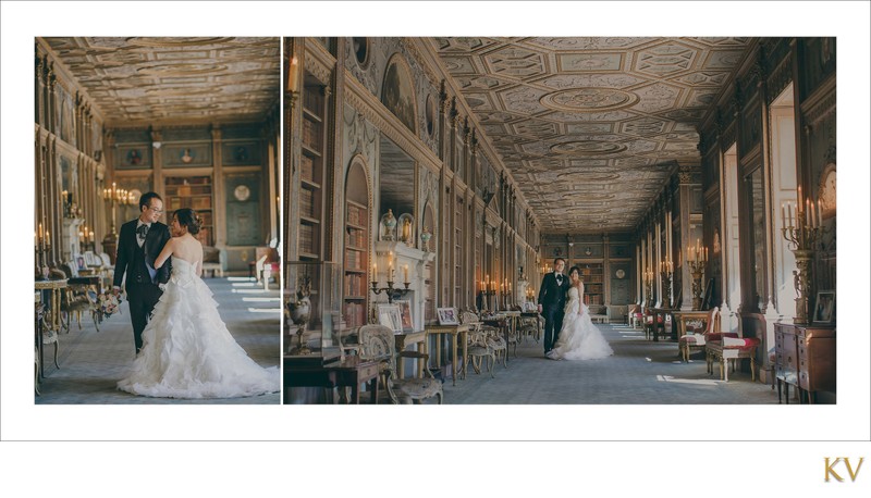 bride & groom at the Syon House in London  portraits