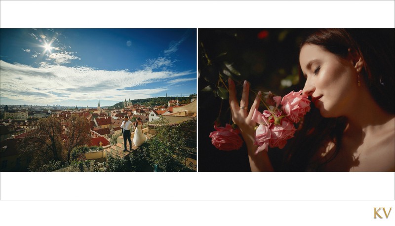 Turkish bride & groom at Ledebour Garden Prague wedding