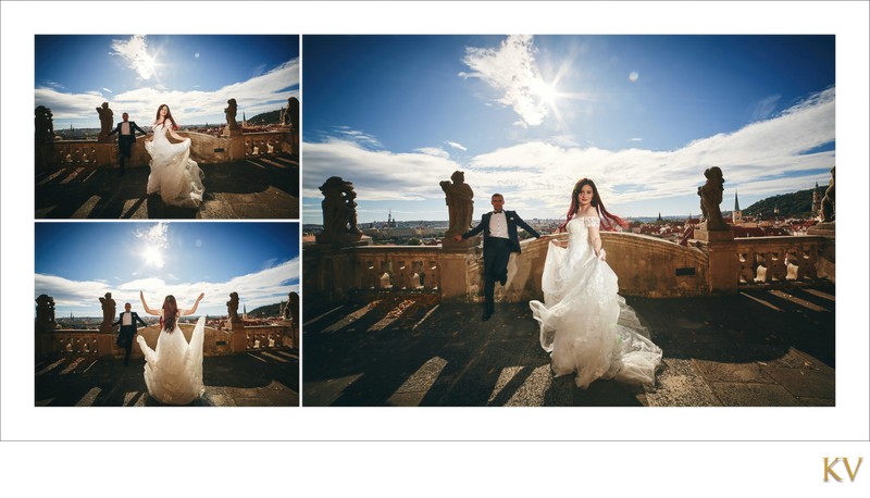 Turkish bride & groom enjoying the Ledebour Garden