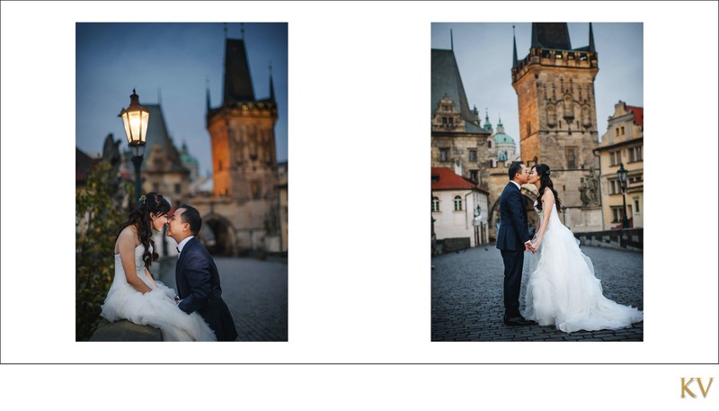 designer album layout featurig TJ on Charles Bridge