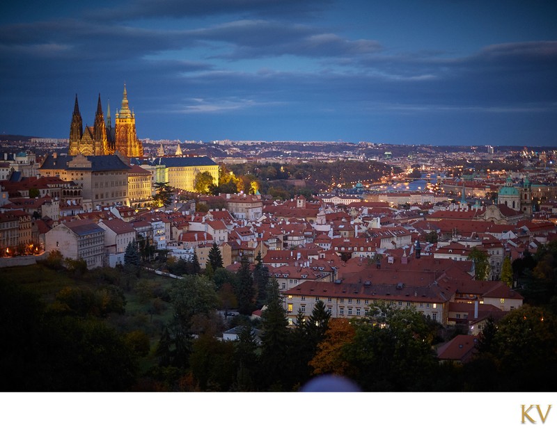 A view of Prague from the Secret Garden