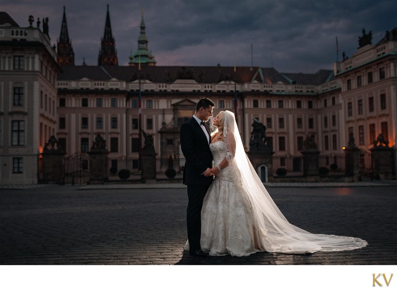 Chelsea & Jiri - Prague Castle wedding portrait