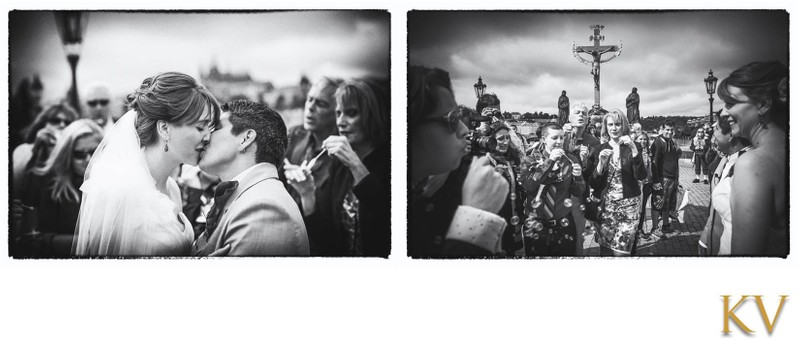 Kiss and Bubbles For The Newlyweds