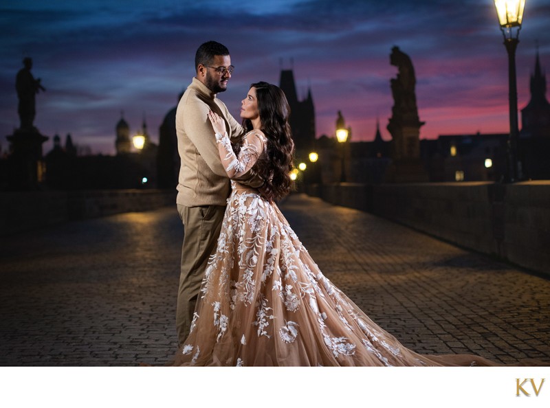 Myriam and Jesus - Prague Lifestyle Photos Charles Bridge