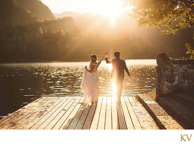 celebrating their love - Lake Bled