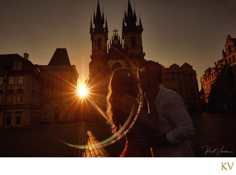 Sun-flared Sunrise Old Town