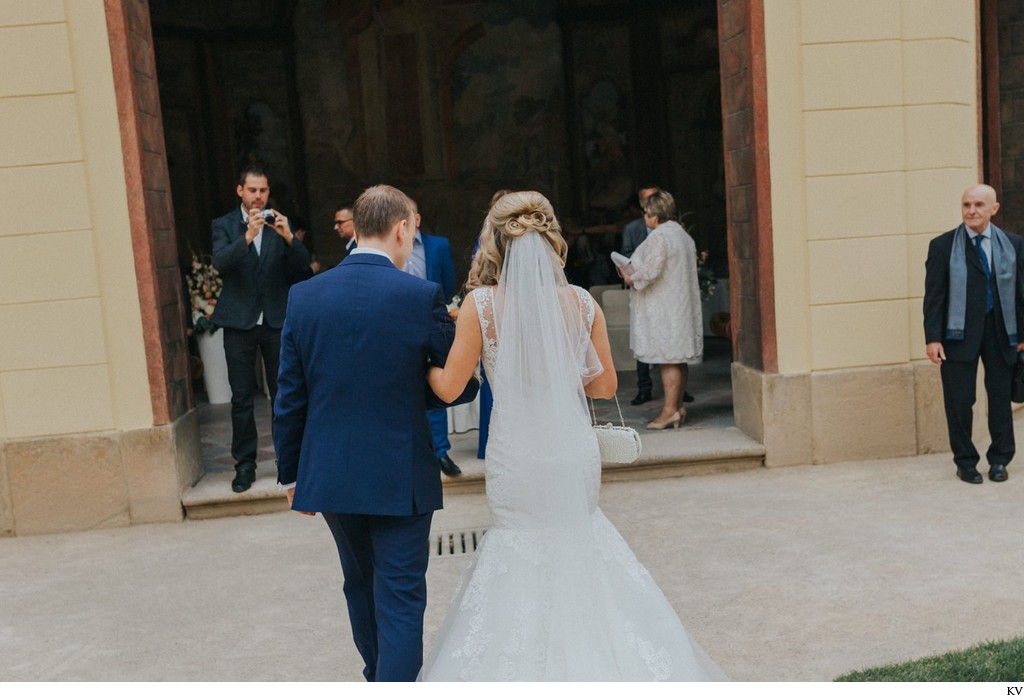 The bride & groom during reception