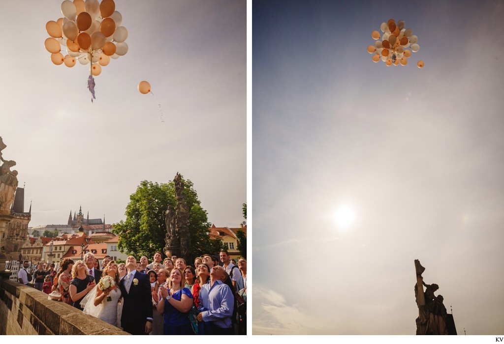 balloons carrying wishes are released