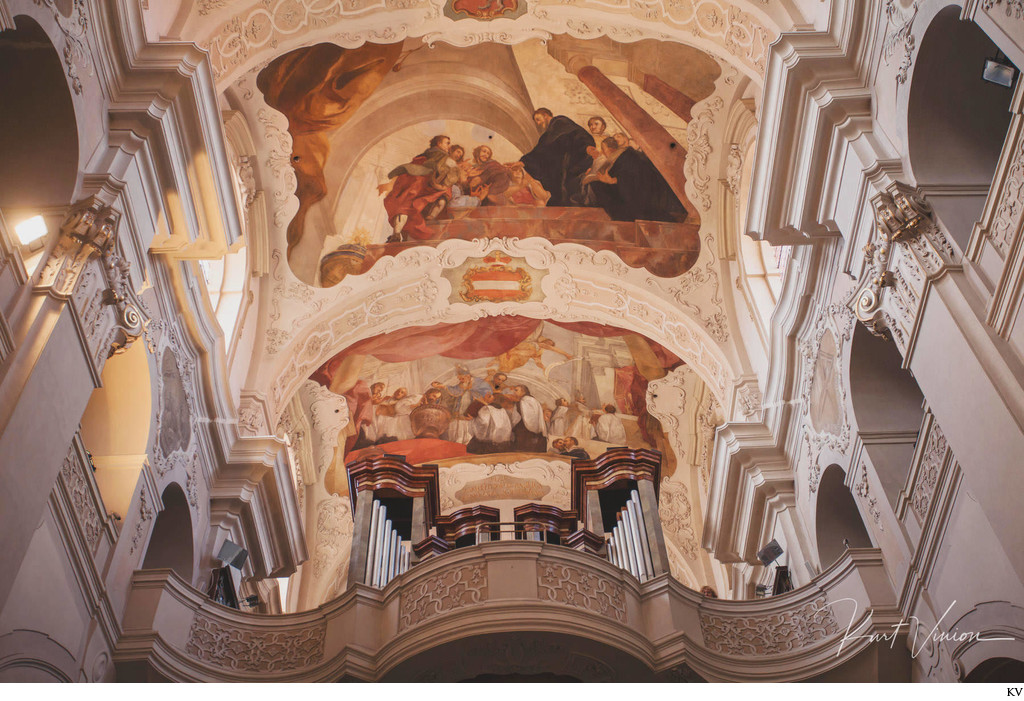 frescoes, organ