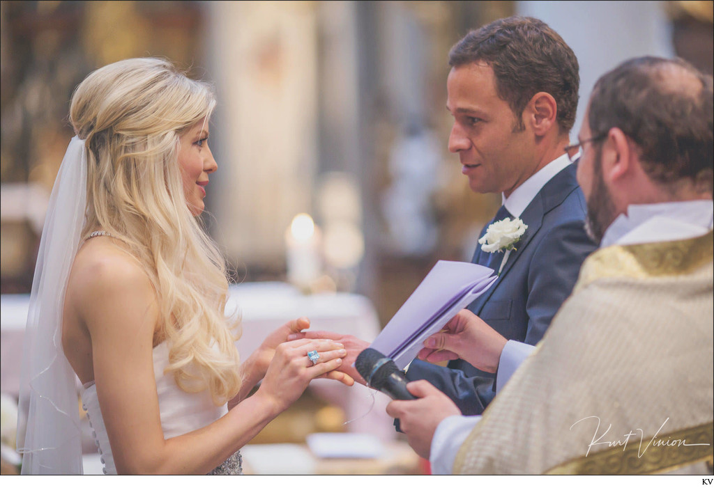 bride and ring exchange