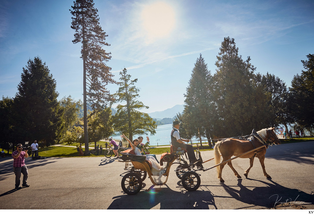 Horse & Carriage ride for newlyweds