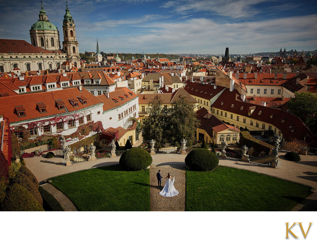 Above Vrtba Garden panoramic