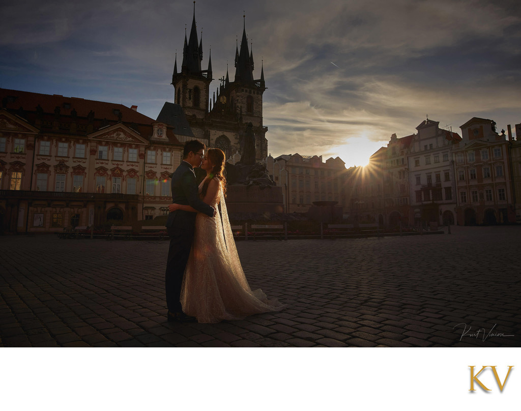 A Kiss in the Old Town Square