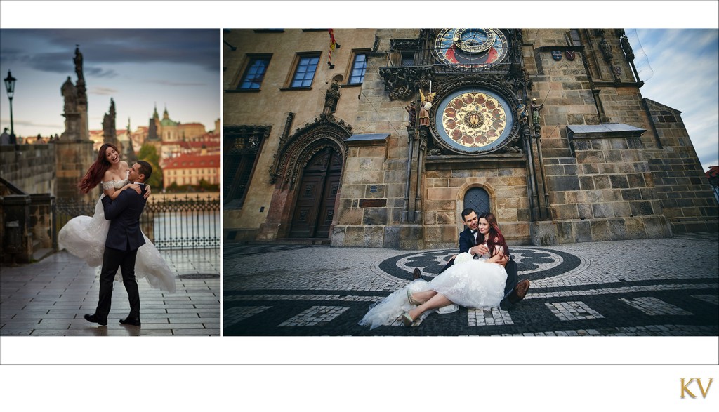 Turkish bride & Groom at Old Town Square in Prague