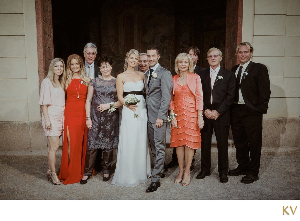 Immediate family wedding photo