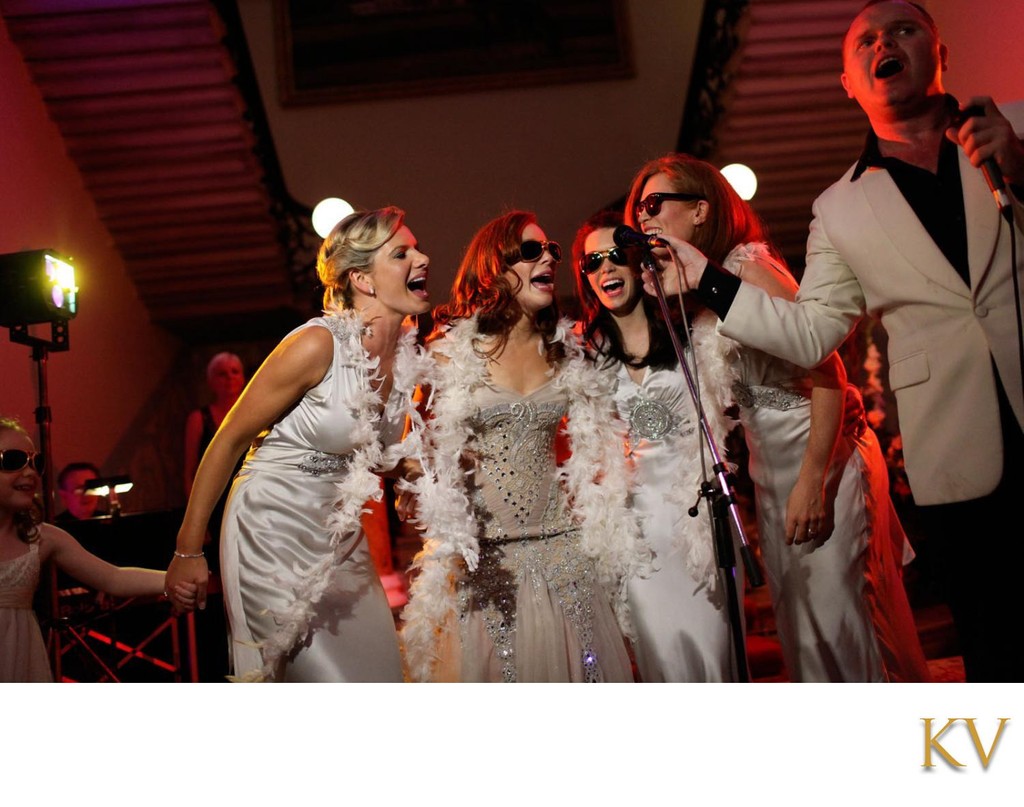 bride, bridesmaids singing Irish weddings