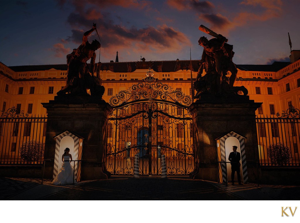 Prague Castle Newlyweds