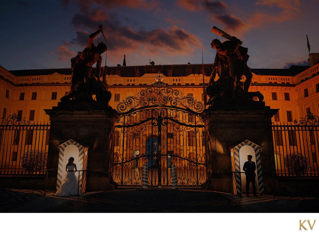 Prague Castle Newlyweds