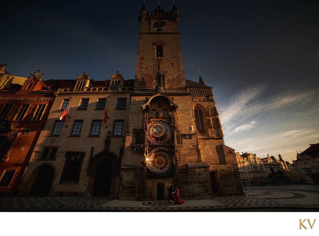 Walking underneath Astronomical Clock