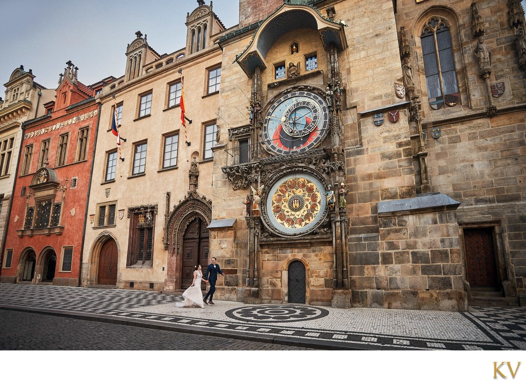 running under the Astronomical Clock