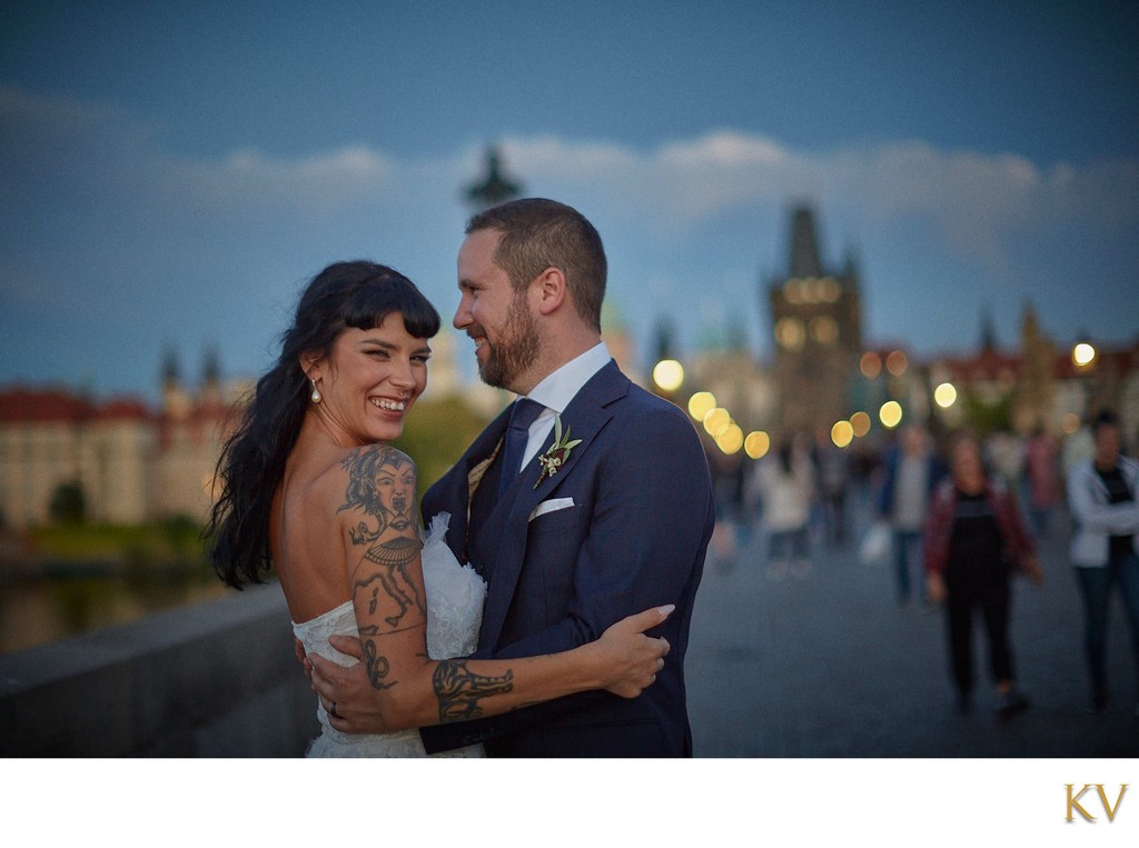 Charles Bridge newlyweds