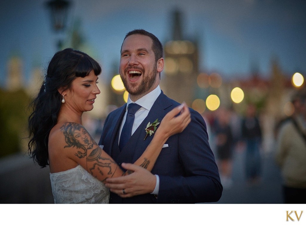 Happy Groom Charles Bridge