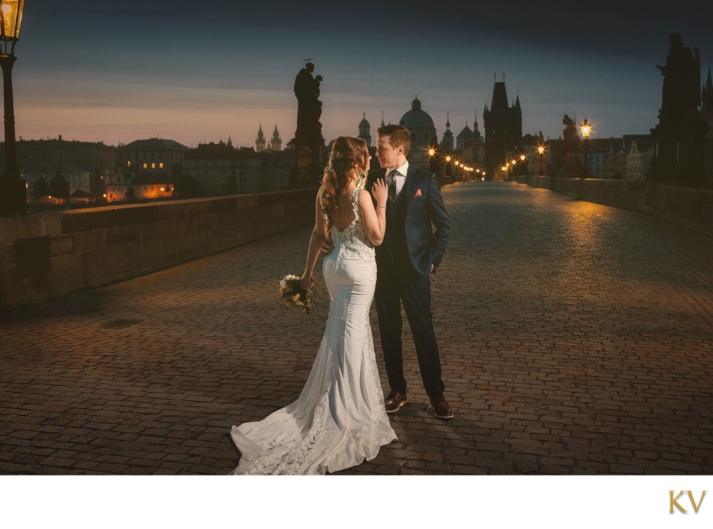 elegant bride and groom