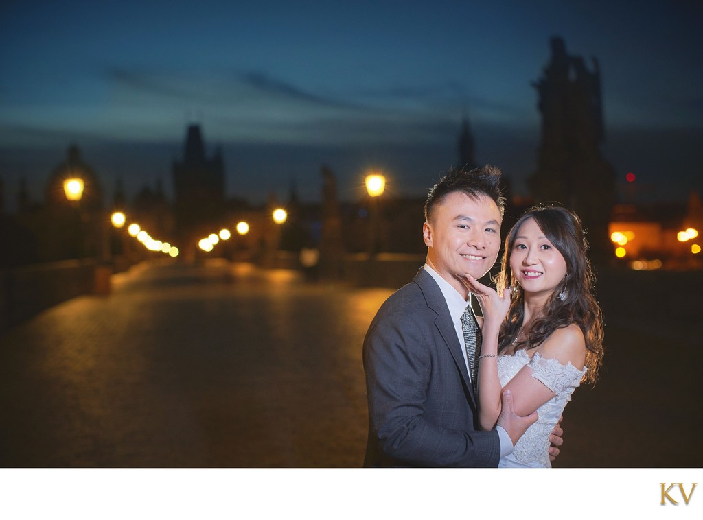 quirky newlyweds Charles Bridge