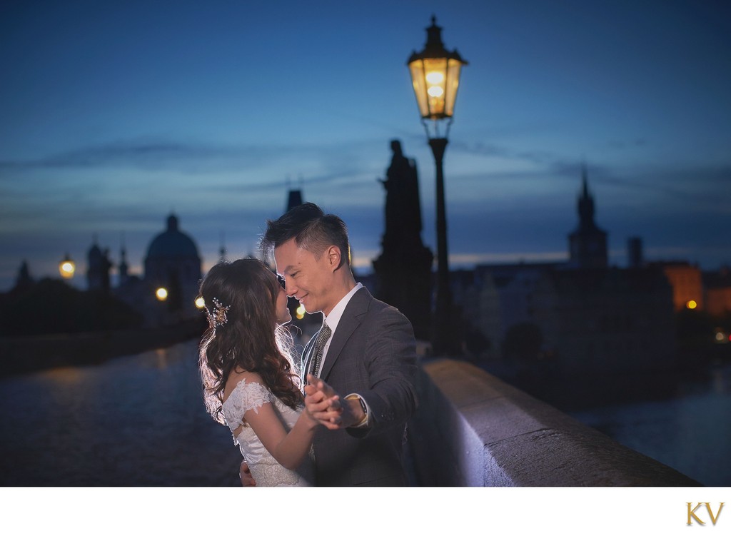 Happiness Atop The Charles Bridge