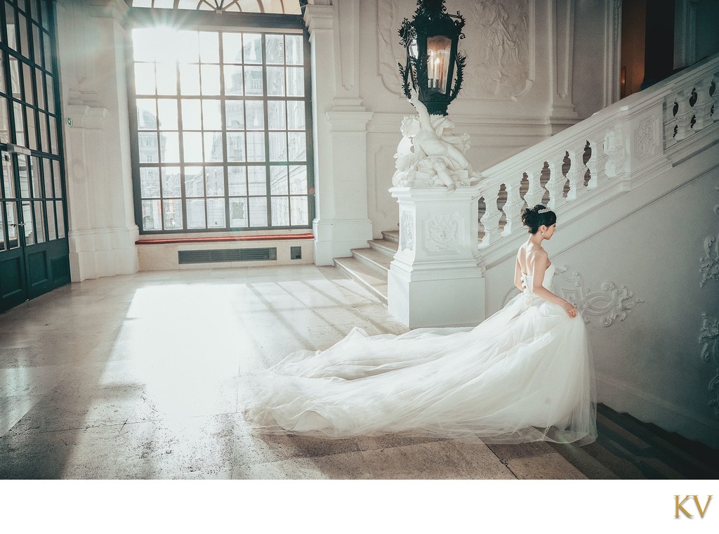 Bride walking