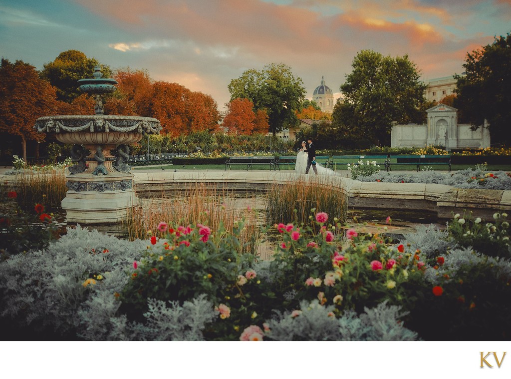 Sunset in the Volksgarten