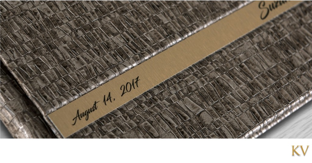 Signature Album Design Gold Name Plate
