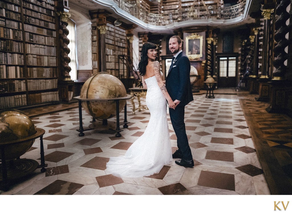 Canadian Bride & Groom Wedding At Prague Klementinum