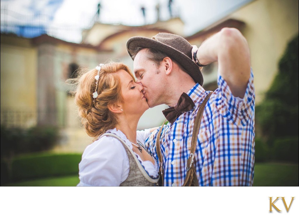 German themed Hipster Wedding Vrtba Garden Prague