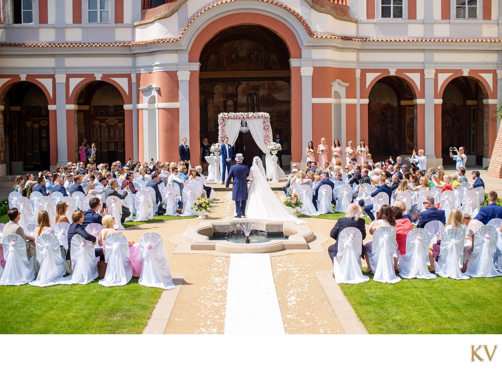 Father Escorting Bride Ledebour Garden Wedding Prague