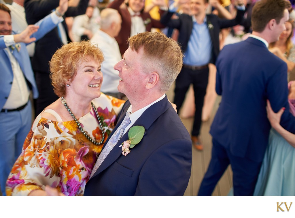 Brides parents take to the dance floor at the Villa Richter