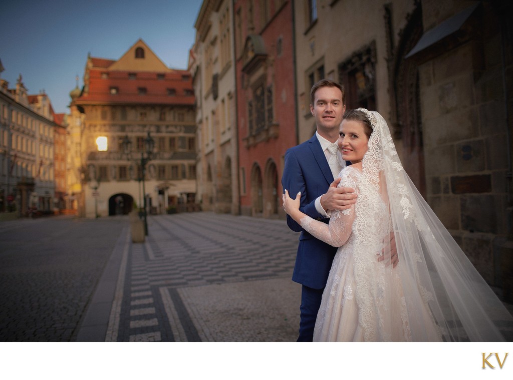 Newlyweds at sunrise