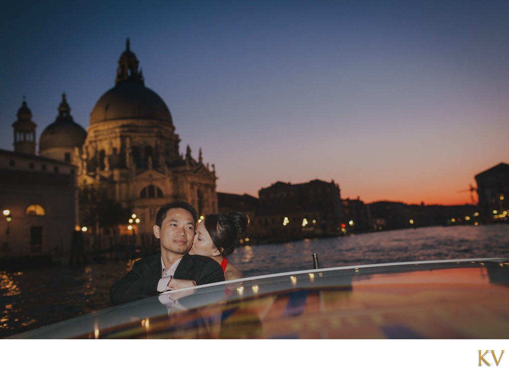 Cruising around Venice at sunset